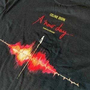 Celine Dion A New Day T Shirt Size medium. Excellent Condition. Rare